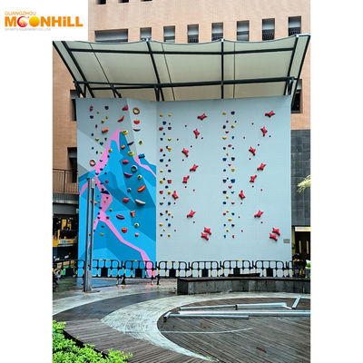 Anti UV EN12572 Outdoor Climbing Wall For Trampoline Park