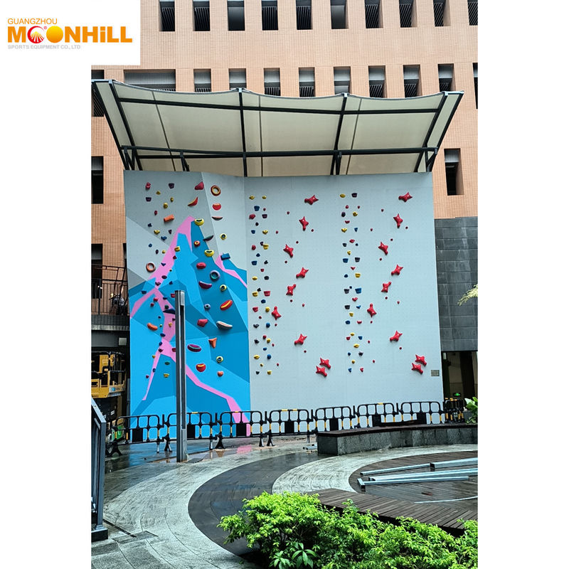 Anti UV EN12572 Outdoor Climbing Wall For Trampoline Park